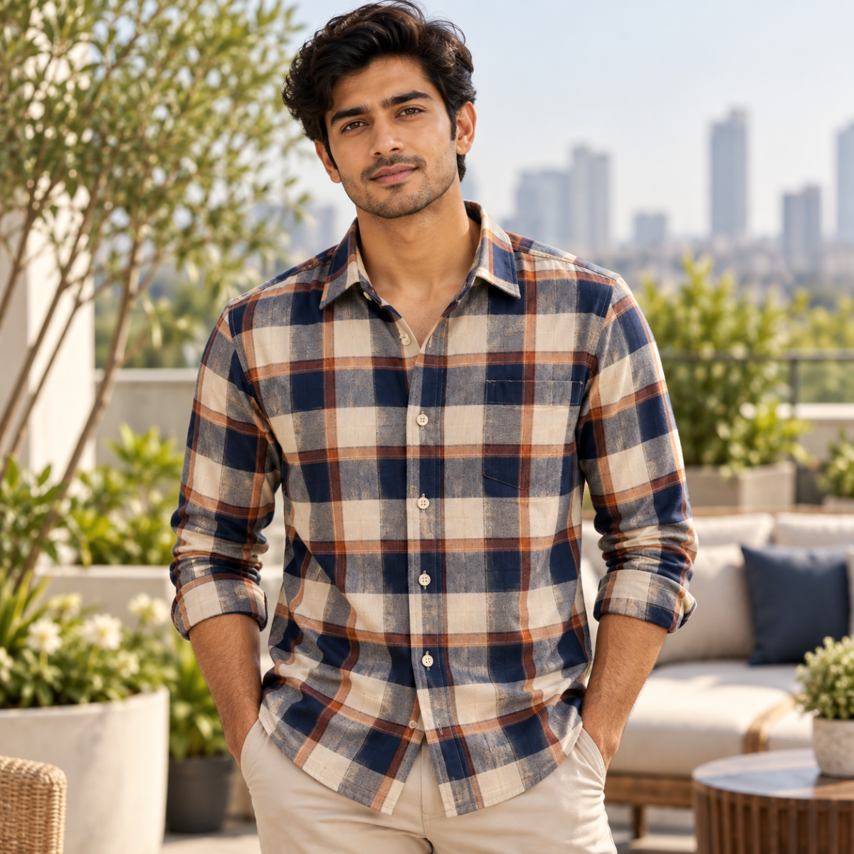 3 Pack Premium Checked Everyday Shirts for Men ( C2 )