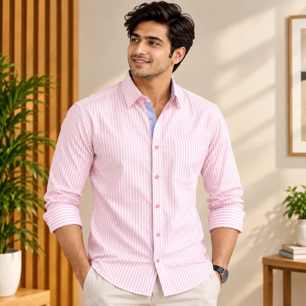 3 Pack Classic Fit Premium Striped Shirts for Men ( SS2 )