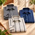3 Pack Classic Fit Premium Striped Shirts for Men ( SS3 )