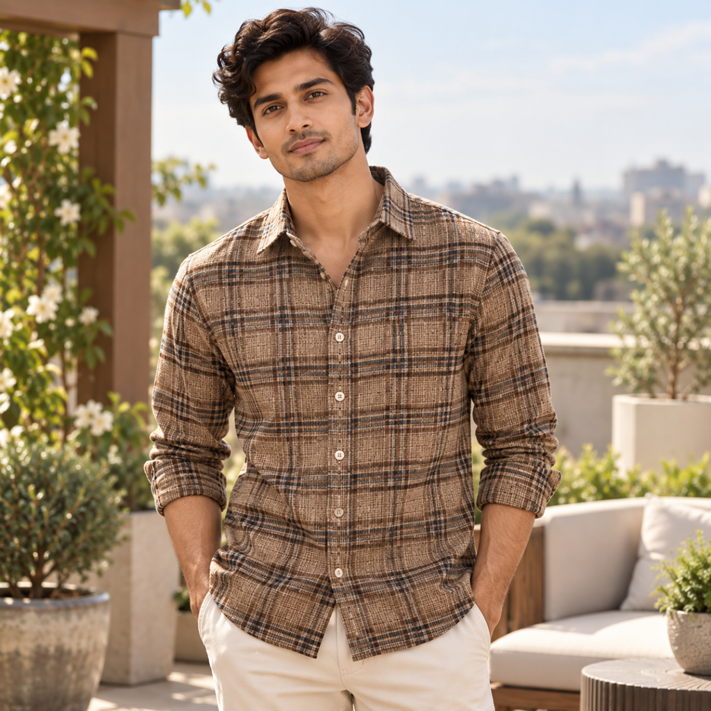3 Pack Premium Checked Everyday Shirts for Men ( C3 )