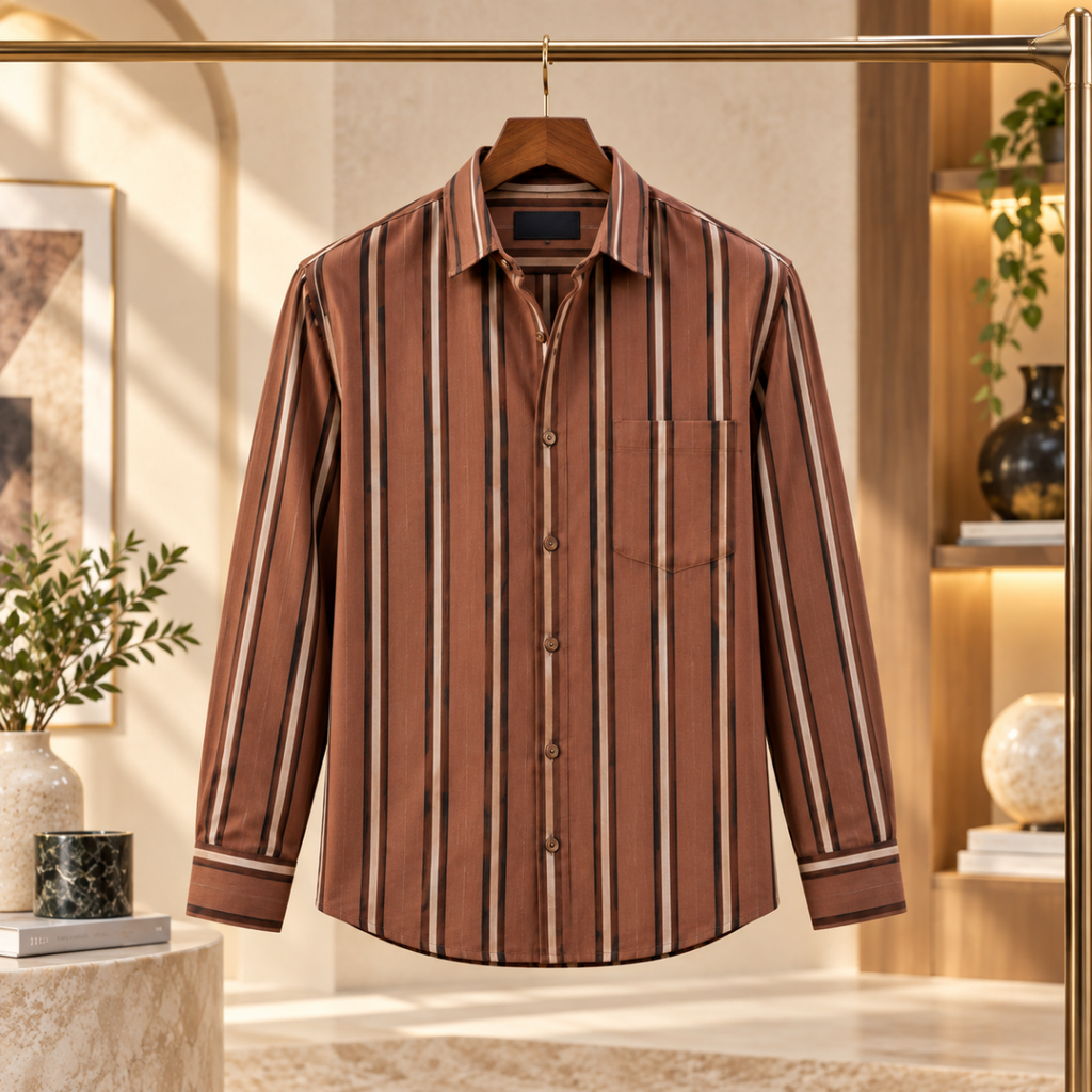 3 Pack Classic Fit Premium Striped Shirts for Men ( SS5 )