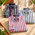 3 Pack Classic Fit Premium Striped Shirts for Men ( SS6 )