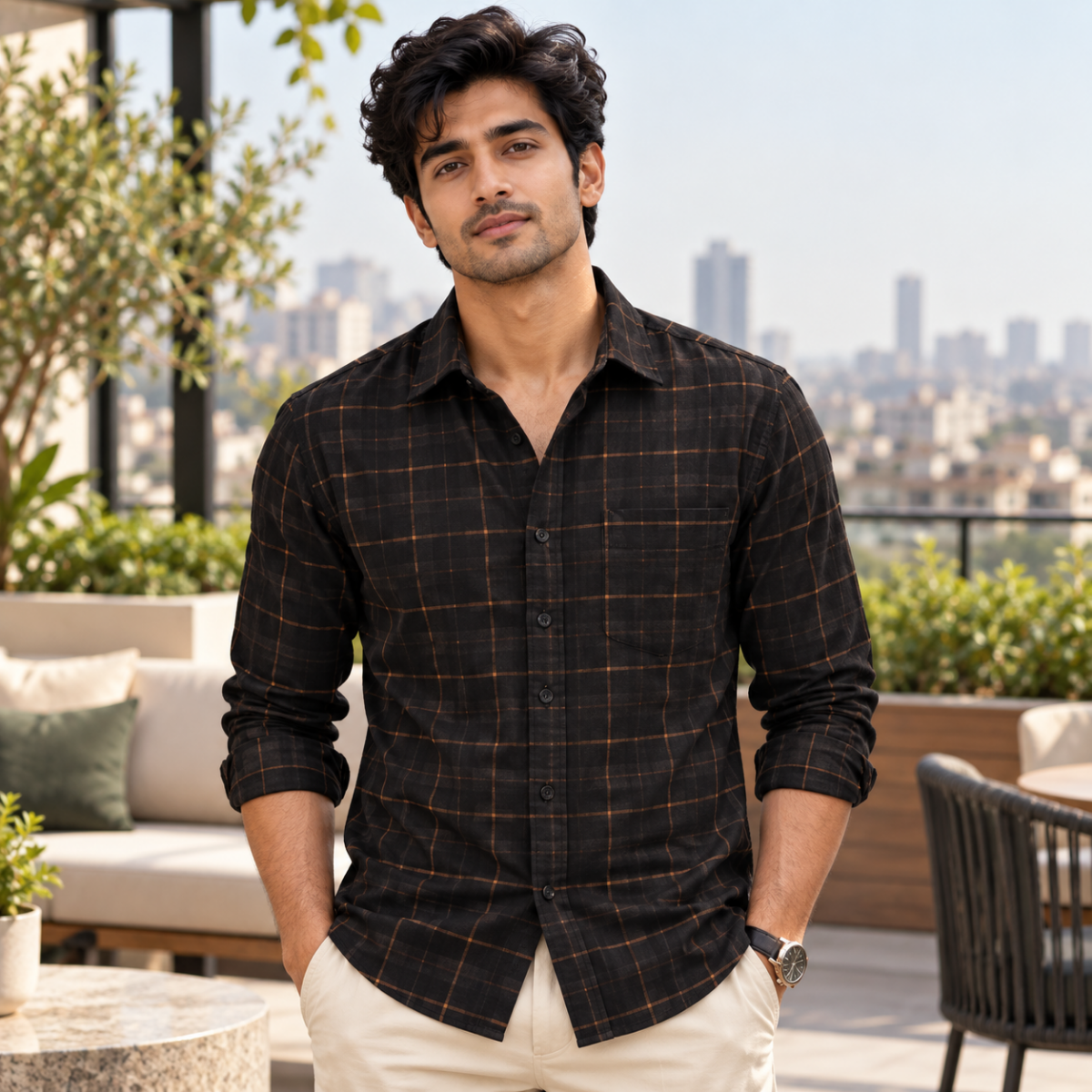3 Pack Premium Checked Everyday Shirts for Men ( C6 )