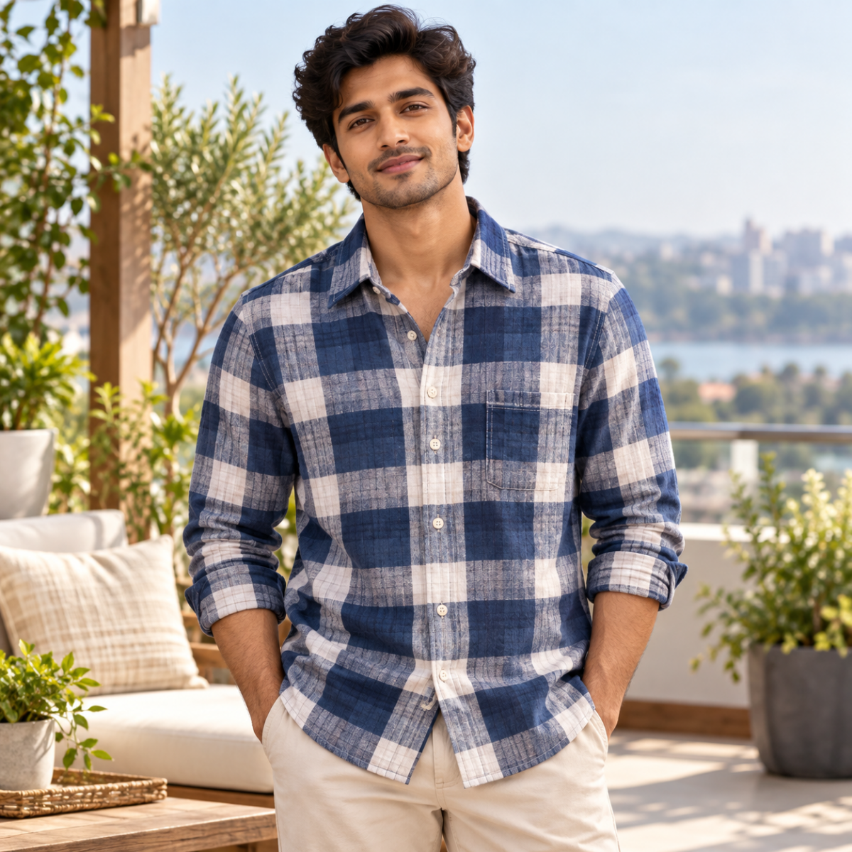 3 Pack Premium Checked Everyday Shirts for Men ( C1 )