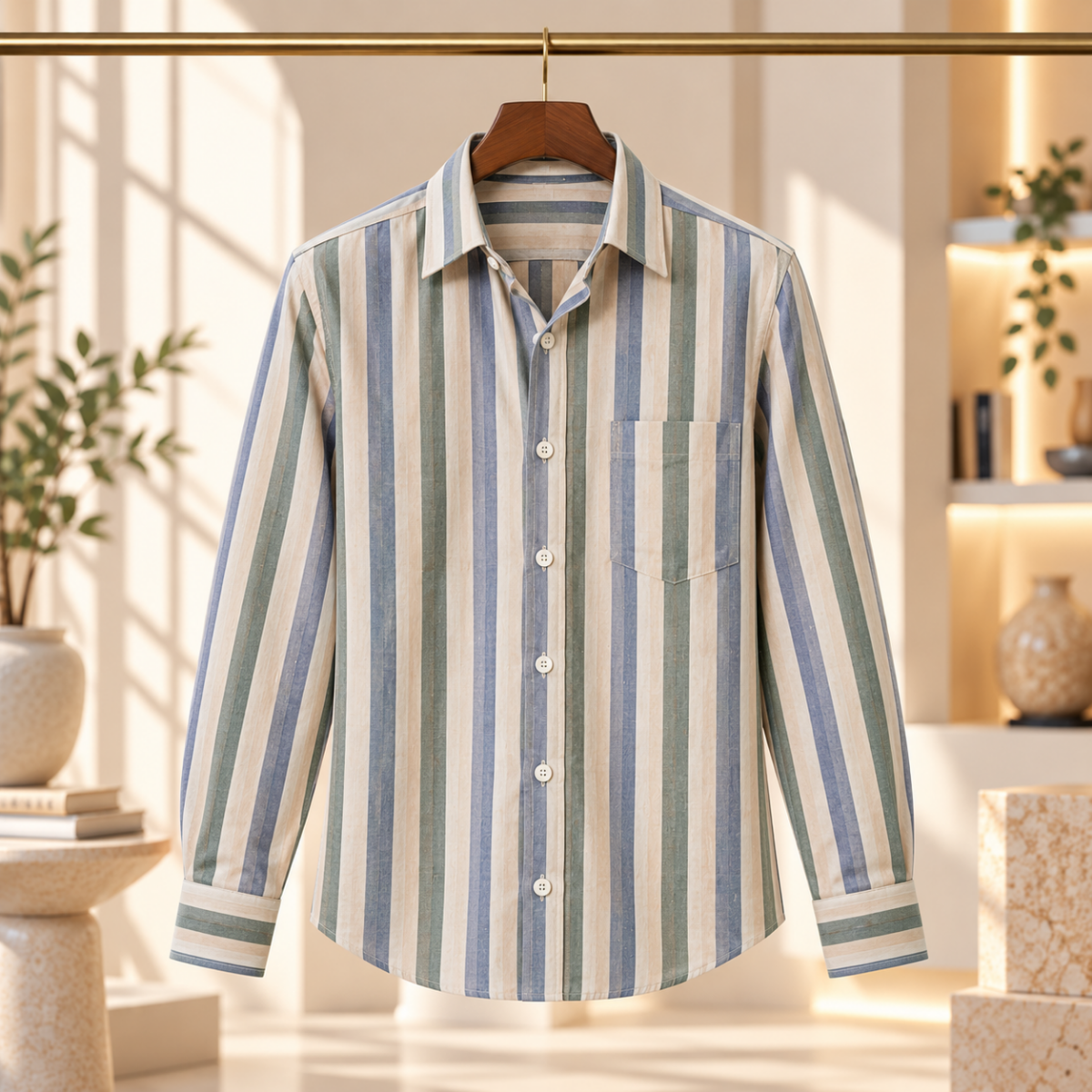 3 Pack Classic Fit Premium Striped Shirts for Men ( SS7 )