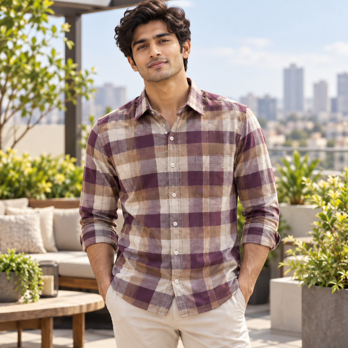 3 Pack Premium Checked Everyday Shirts for Men ( C8 )