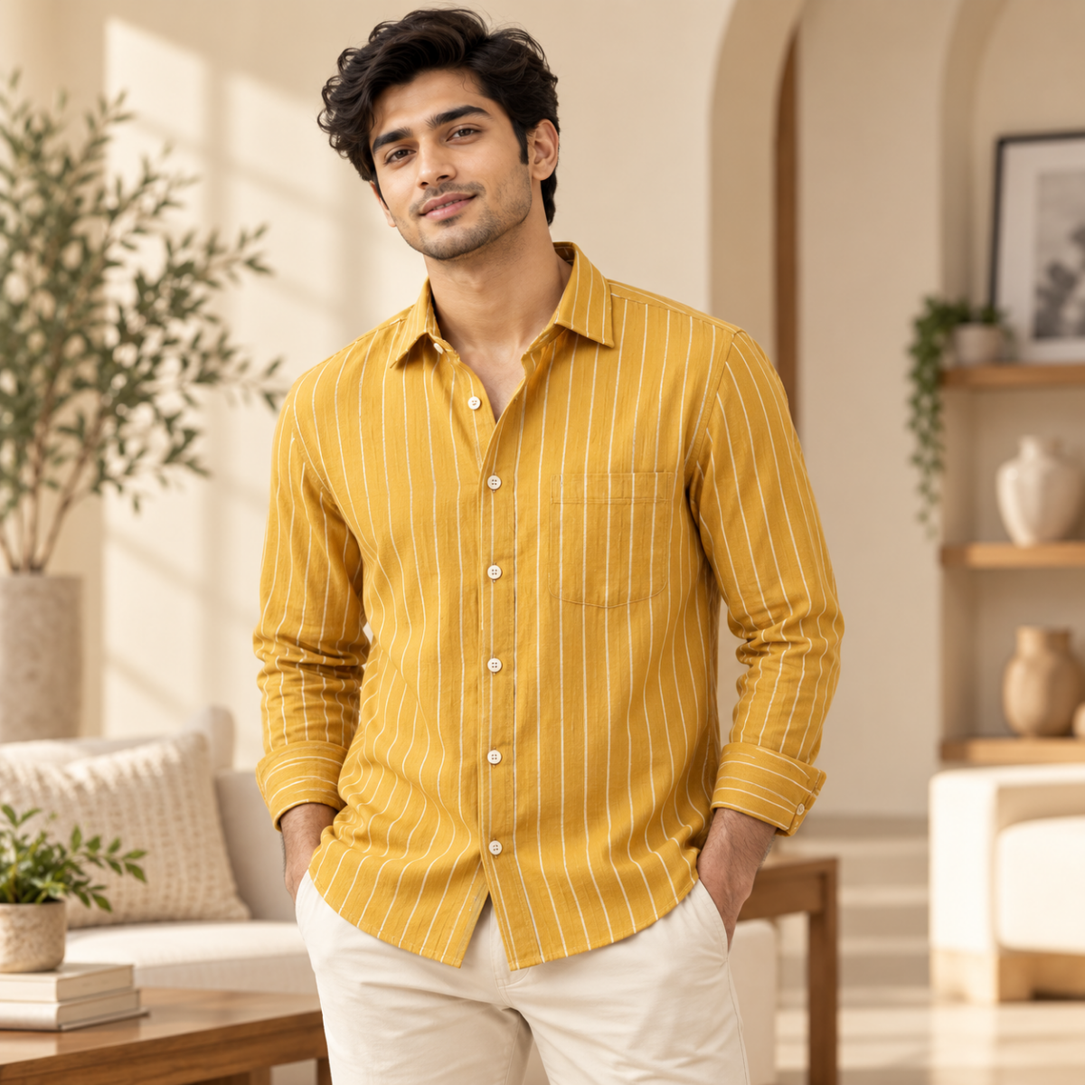 3 Pack Classic Fit Premium Striped Shirts for Men ( SS8 )