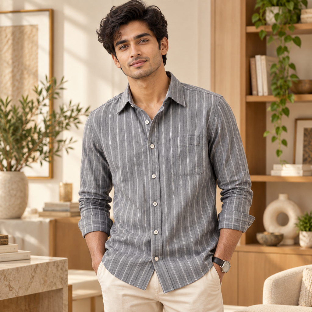 3 Pack Classic Fit Premium Striped Shirts for Men ( SS9 )