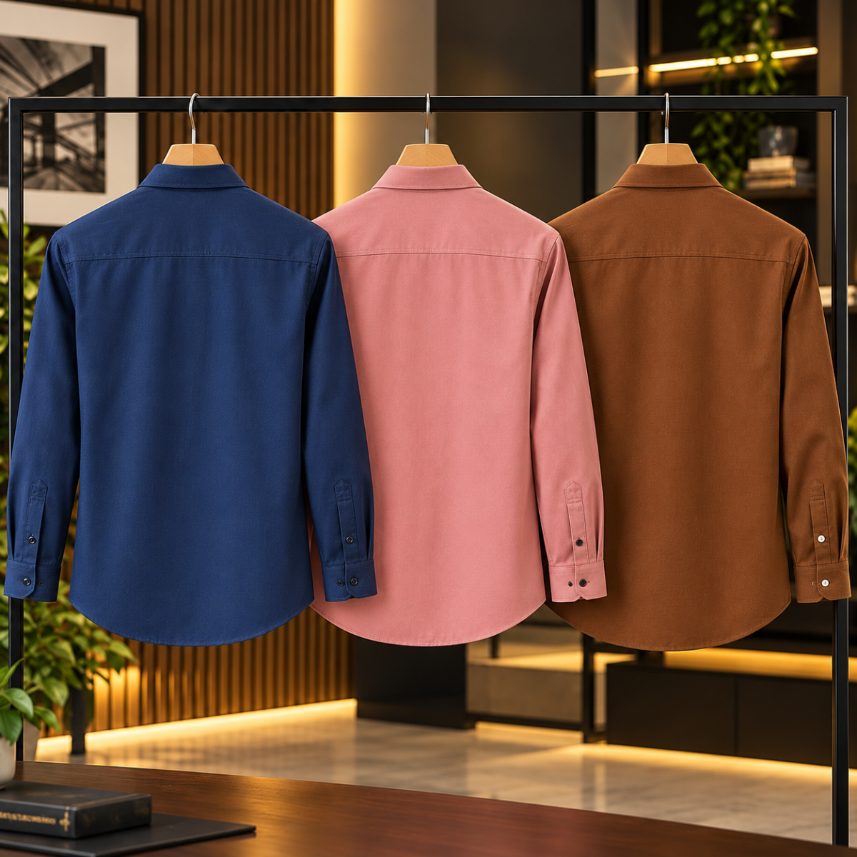 3 Pack Premium Solid Shirts for Men ( S2 )