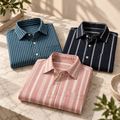 3 Pack Classic Fit Premium Striped Shirts for Men ( SS10 )