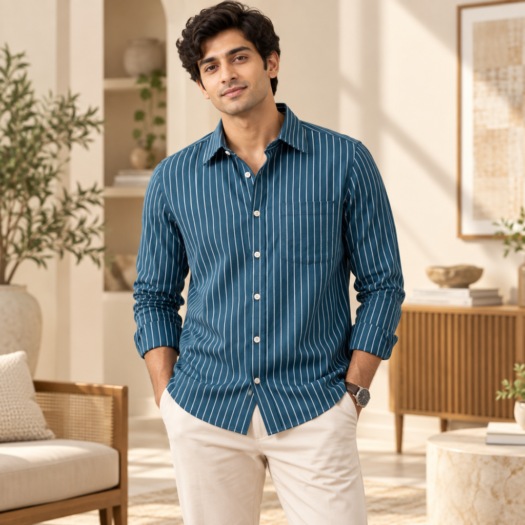 3 Pack Classic Fit Premium Striped Shirts for Men ( SS10 )