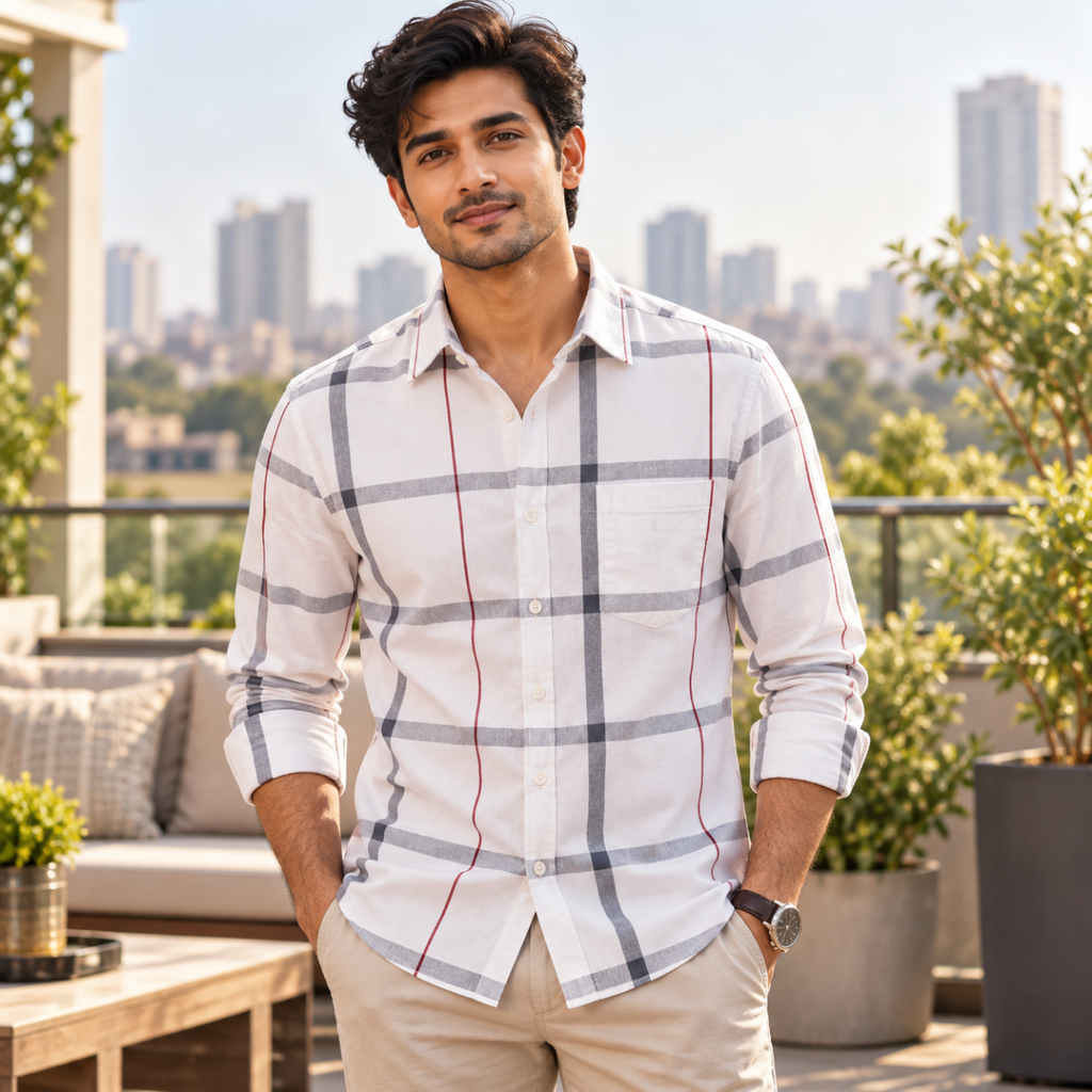 3 Pack Premium Checked Everyday Shirts for Men ( C10 )