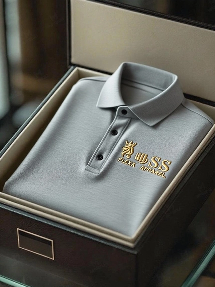 Men's Business Casual Short Sleeve Polo Shirt