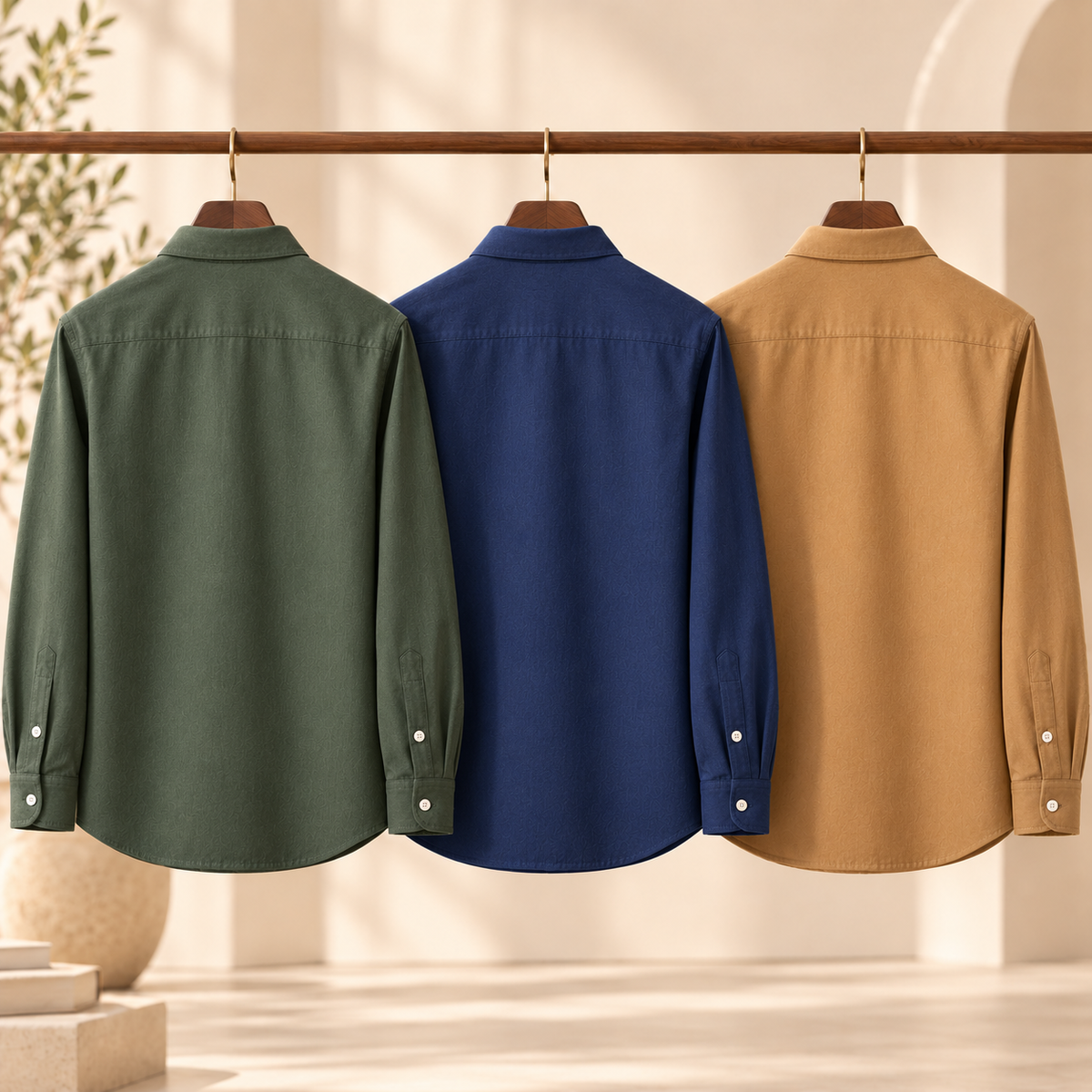 3 Pack Premium Solid Shirts for Men ( S7 )