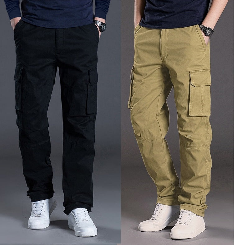 Men's Casual Cargo Pants Pack of 2