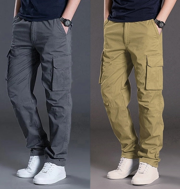 Men's Casual Cargo Pants Pack of 2