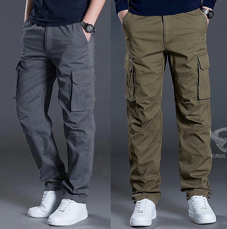 Men's Casual Cargo Pants Pack of 2