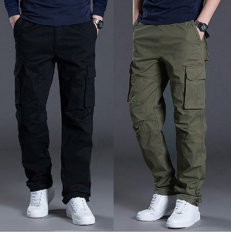 Men's Casual Cargo Pants Pack of 2